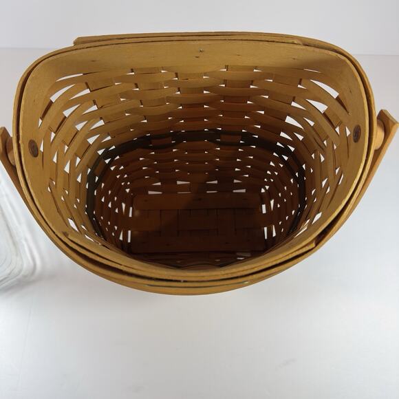 Longaberger 9" Hanging Basket Glad Tidings 1998 Christmas Collection Protector - Picture 3 of 6